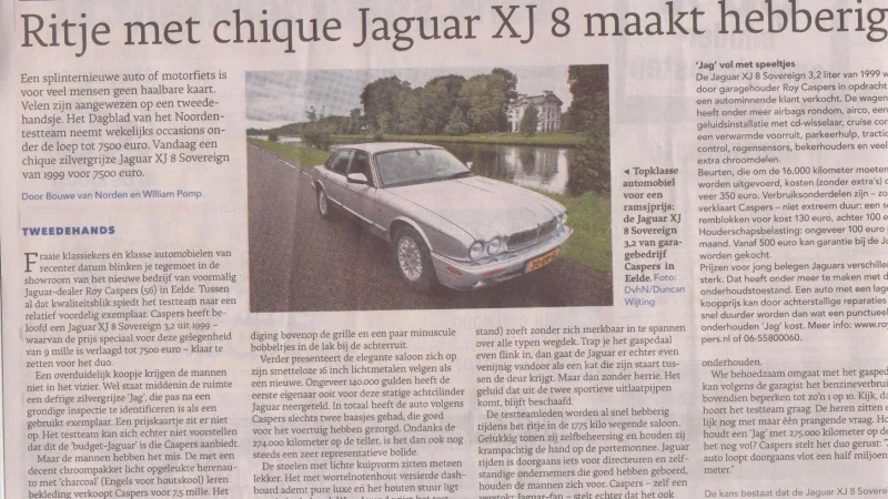 preview afbeelding bij artikel Ritje met chique Jaguar XJ 8 maakt hebberig
