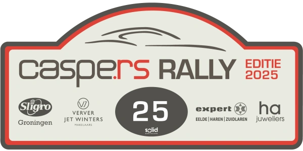 Rallybord Caspers Rally 2025